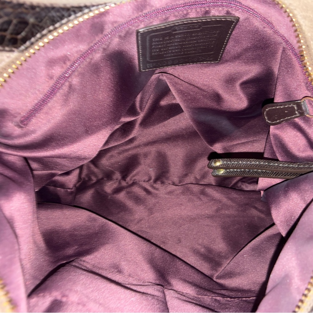 Coach Patchwork Suede Leather Chain Shoulder Bag … - image 9